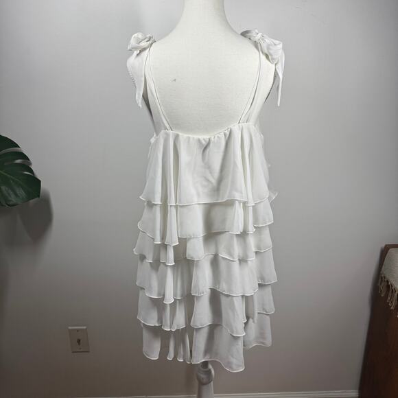 Show Me Your Mumu Dress Women L White Rowen Ruffle Sundress Bride Wedding Grad - Picture 2 of 7